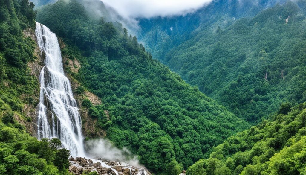 Bhagsu Waterfall and Temple