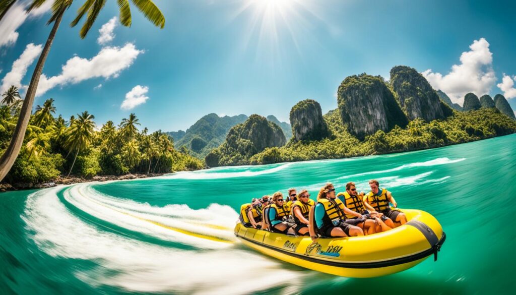 banana boat ride in thailand