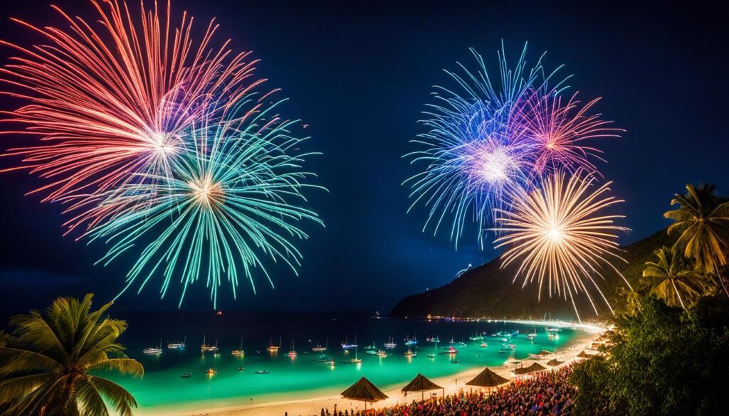 fireworks at koh pha ngan