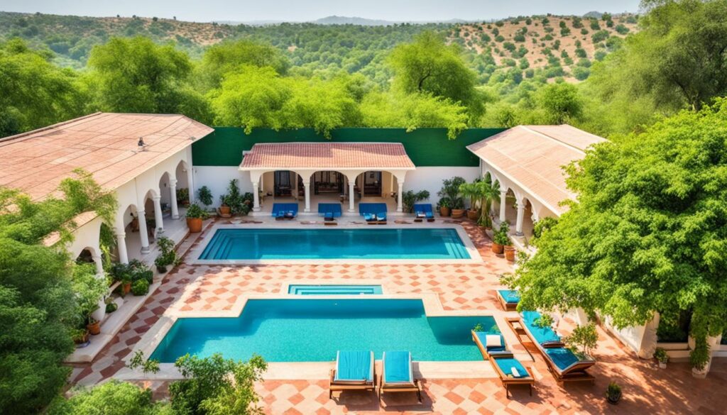homestays in jaipur with a pool