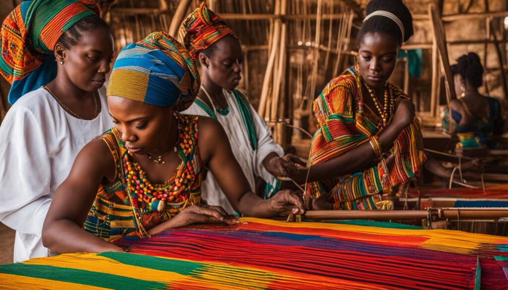kente weavers in Ashanti
