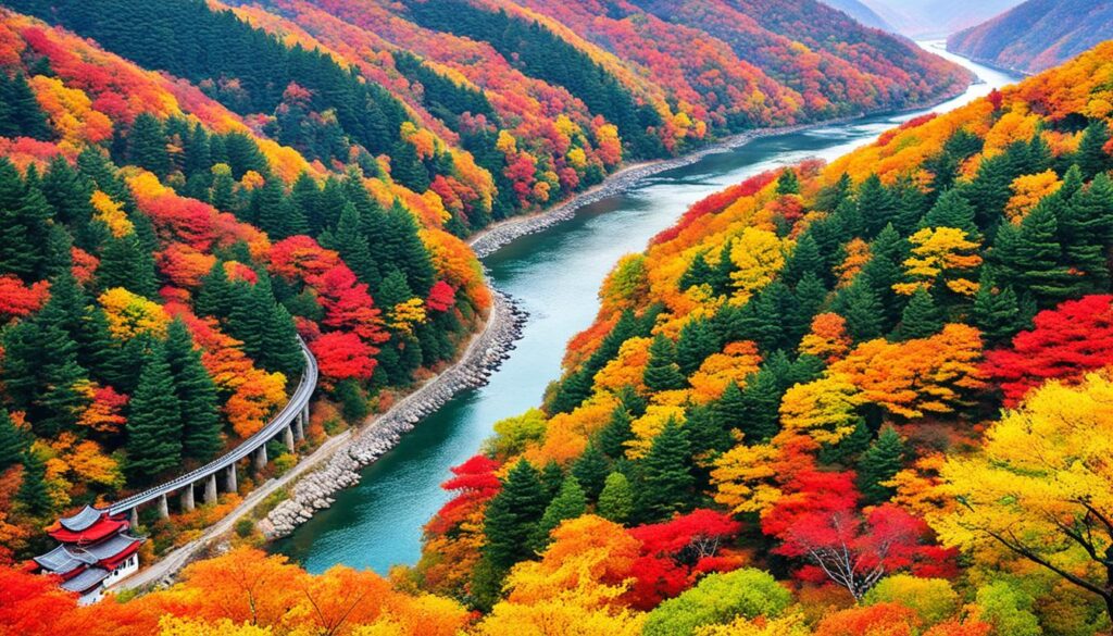 korea autumn leaves