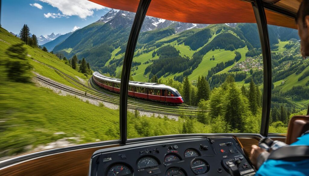 mountain roller coaster in Switzerland