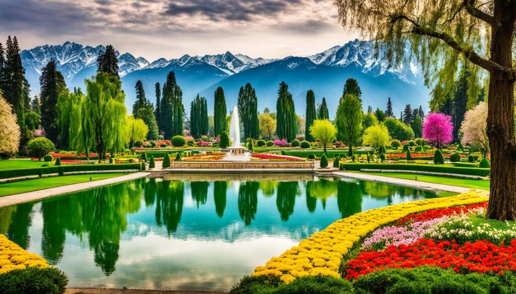 mughal gardens in kashmir