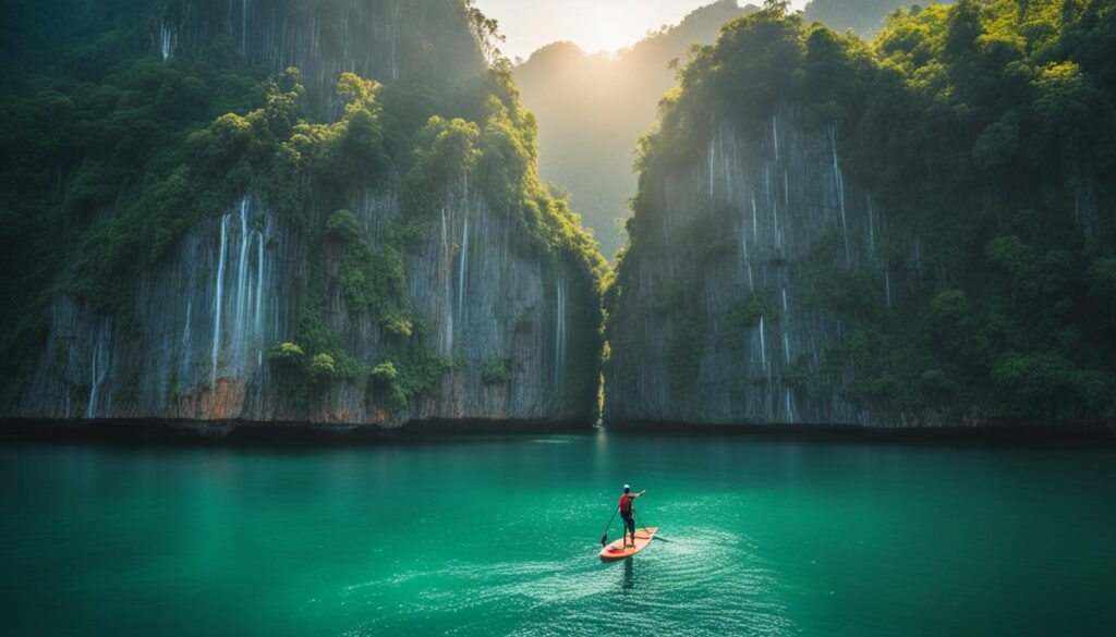 paddleboarding in Kampot