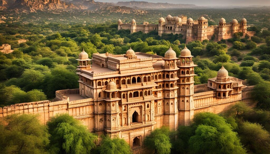 Artistic features of Padmavati Palace