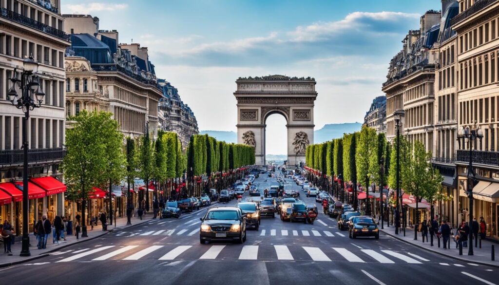 Champs-Élysées in Paris, France