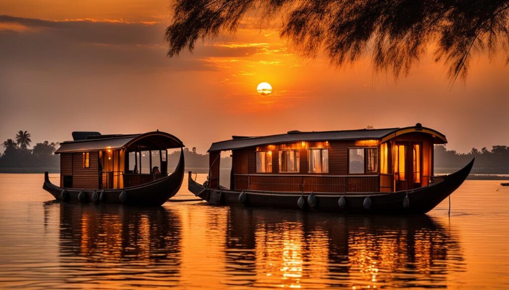 Evening Ambiance on Houseboats in Alleppey