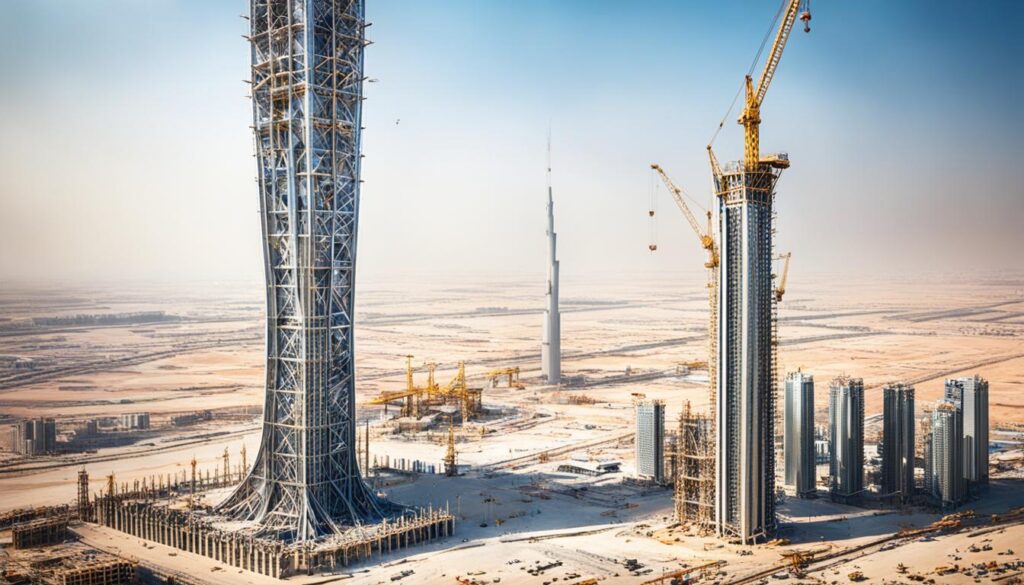Kingdom Tower construction