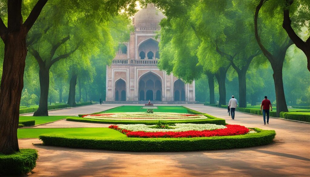 Lush Greenery of Safdarjung Tomb Gardens