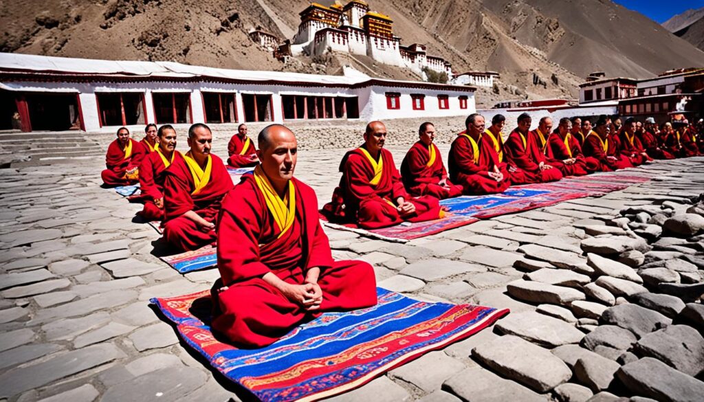 Monks celebrating the Hemis Festival in Ladakh