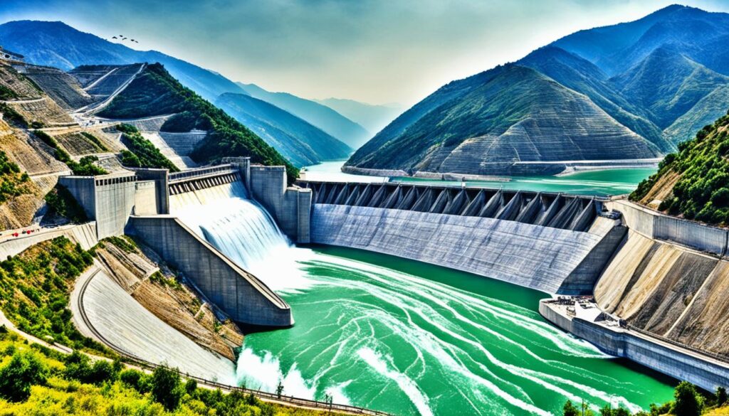 Tehri Dam, a hydroelectric power project