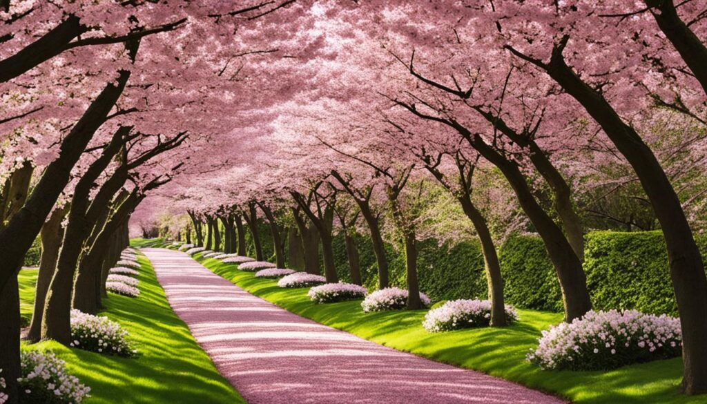 cherry blossom tunnel