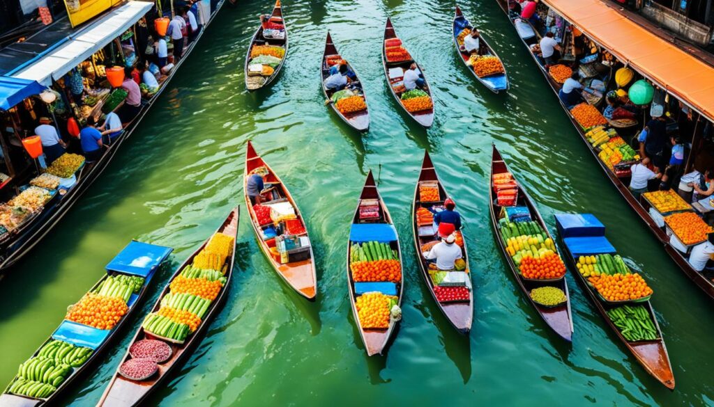 floating markets in Bangkok