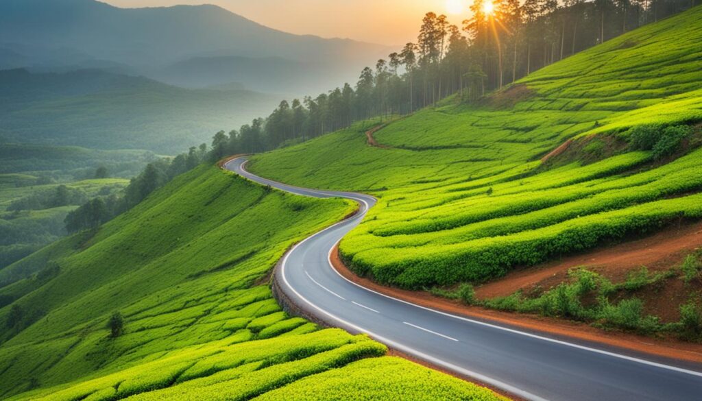 scenic drive to Chikmagalur
