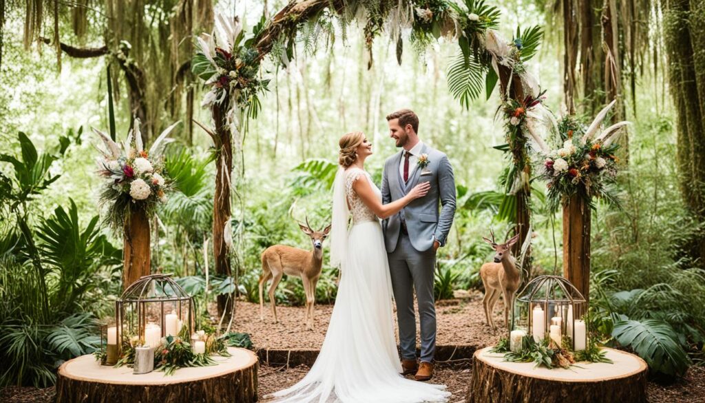 wildlife wedding theme